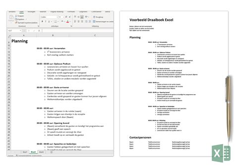 Voorbeeld Draaiboek Sjabloon In Word En Excel Gratis