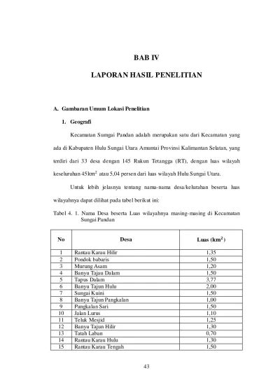 BAB IV LAPORAN HASIL PENELITIAN