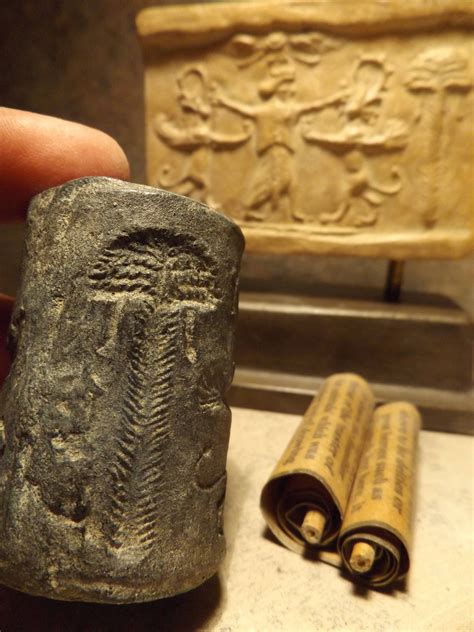 Mesopotamia Persian Cylinder Seal And Impression Replica Achaemenid Period