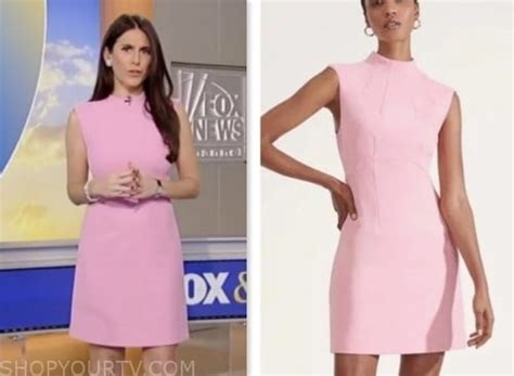 Fox And Friends November 2023 Brooke Singmans Pink Mock Neck Dress