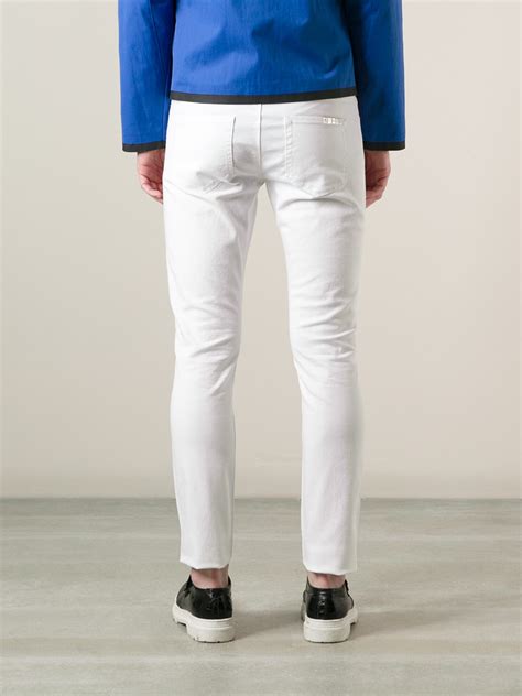 Lyst - Kenzo Skinny Jeans in White for Men