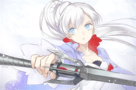 Ot Nm Ponytail Rwby Sword Weapon Weiss Schnee Konachan