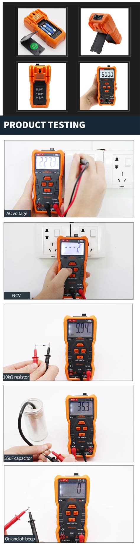 NJTY Digital Multimeter T21A T21B T21C T21D T21E