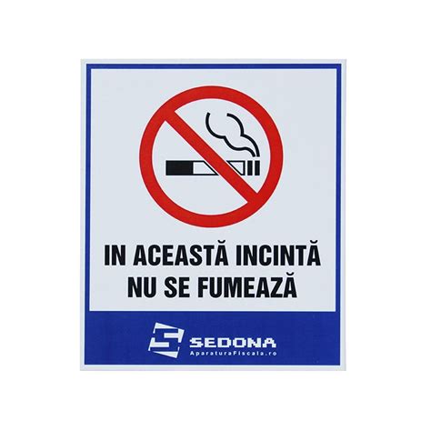 Fumatul Interzis Placute Cu Anunturi La Oferta Pana Pe Martie