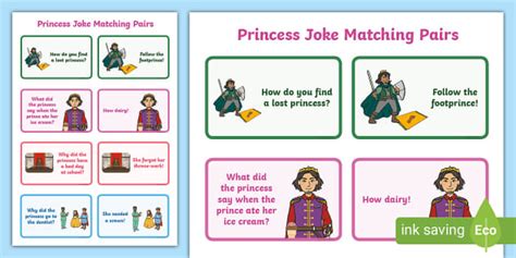 Princess Joke Matching Pairs Teacher Made Twinkl