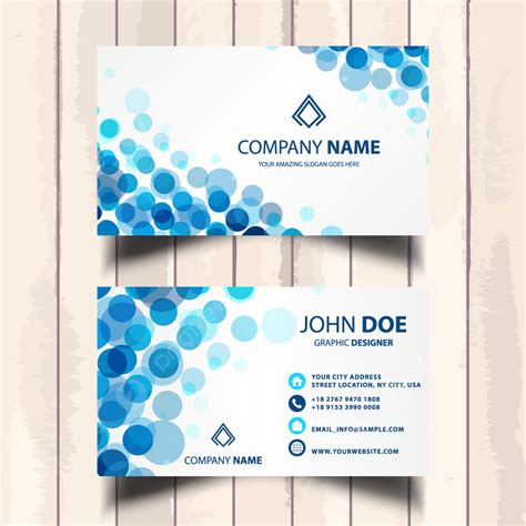 Blue Business Card Template Download on Pngtree