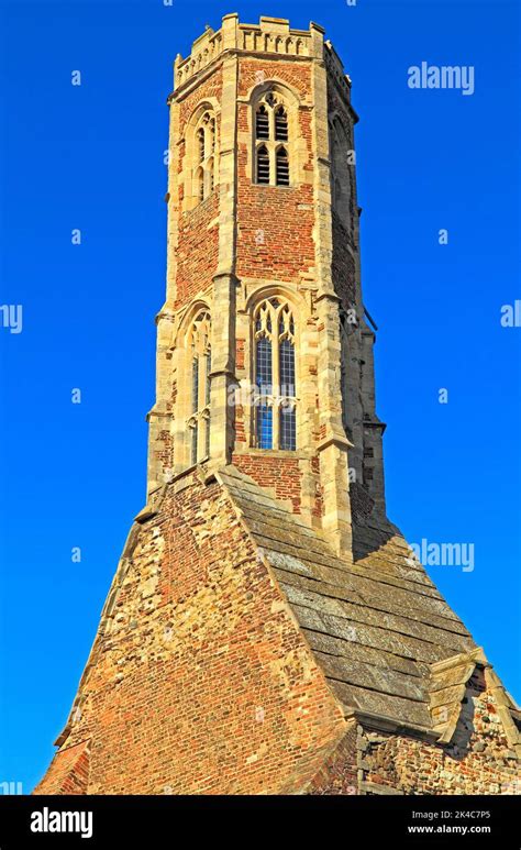 Greyfriars Friary, Medieval monastic architecture, ruins, Kings Lynn, Norfolk, central tower ...