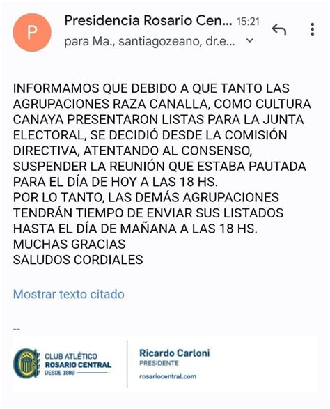 Mundo Central on Twitter La CD de RosarioCentral decidió