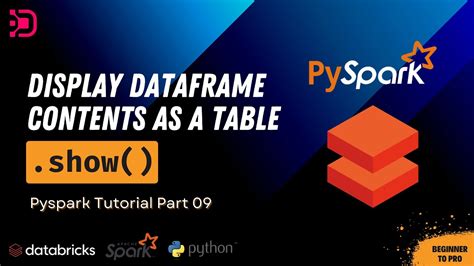 Show In Pyspark Display Dataframe As Table Show Function