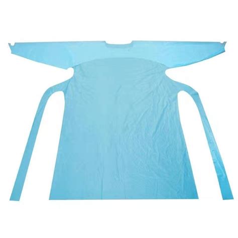 Disposable Protective Isolation Sleeve Waterproof Apron Blue Cpe Gown