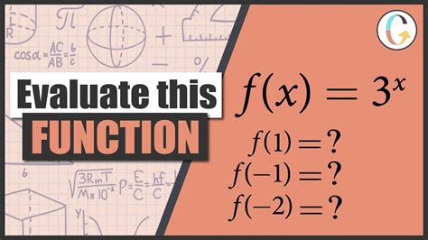 Evaluate The Function Fx 3x At The Values F 2 F 1 F0 F1