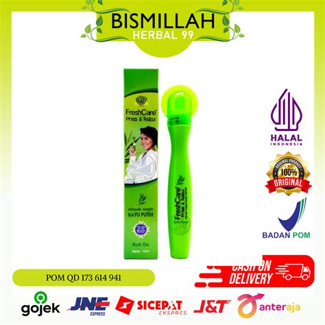 Jual Freshcare Press And Relax Minyak Angin Kayu Putih Ml Shopee