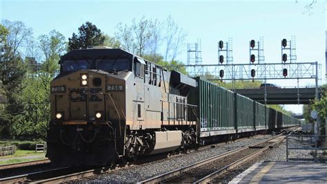 Csx Westbound Trash And Manifest Train Q With Csx Es Ah