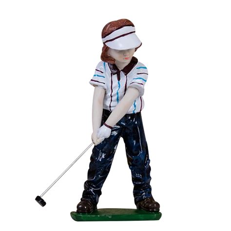 Europe Resin Golf Doll Statue Crafts Cute Golf Man Figurines Crafts