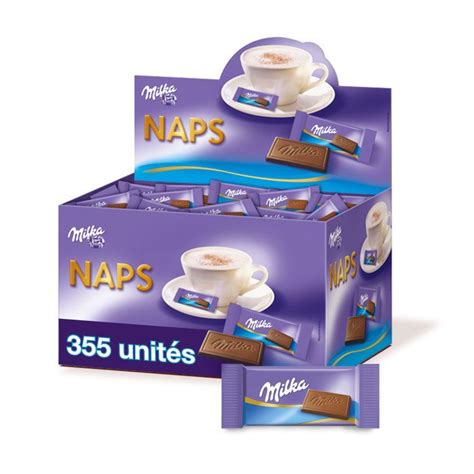 Milka Naps Présentoir de 355 napolitains Carrés de Chocolat au Lait