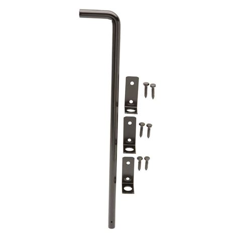 Everbilt 12 In Black Gate Cane Bolt 15464 The Home Depot