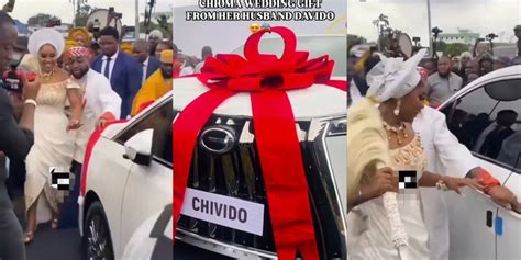 Davido Surprises Wife Chioma With Car On Wedding Day