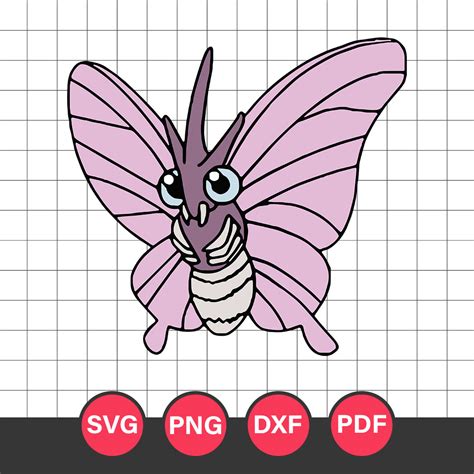 Venomoth Svg Pokemon Characters Svg Pokemon Svg Anime Svg Inspire