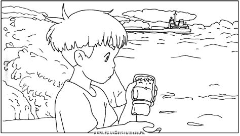 Coloriages Coloriages Ponyo Sur La Falaise Un Film D Animation D Hayao