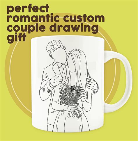 Custom Couple Line Drawing Mug Line Art Mug Personalized Etsy