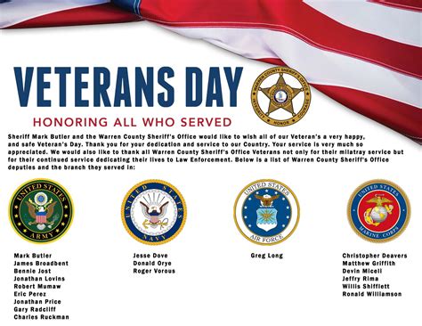 Happy Veteran's... - Warren County Virginia Sheriff's Office | Facebook