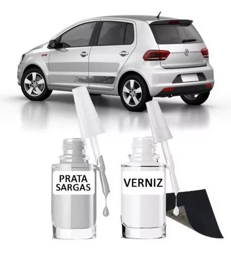 Tinta Tira Risco Automotivo Volkswagen Fox Cor Prata Sargas