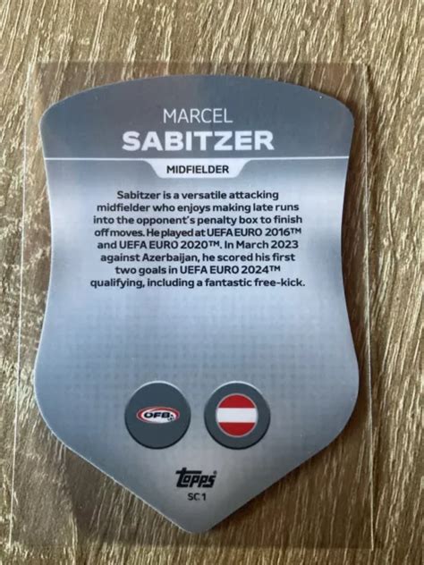 TOPPS MATCH ATTAX Euro 2024 Chrome Shield Sabitzer SC1 EUR 2 00