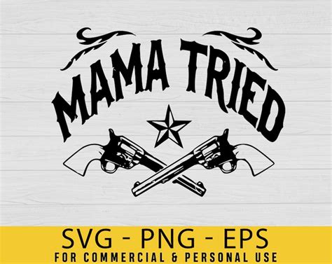 Mama Tried Vintage Distressed Look Svg Mama Svg Mama Tried Etsy