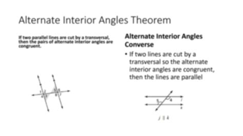 SOLUTION: Theorems and parallel lines - Studypool