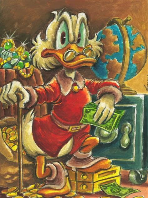 Joan Vizcarra Crooge McDuck Tribute To Carl Barks Original