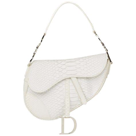 2002 Christian Dior White Python Leather Saddle Bag At 1stdibs Dior