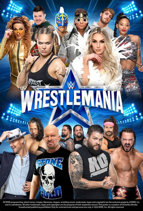 Wwe Wrestlemania 38 Night 1 Poster By Chirantha On Deviantart