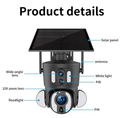 PTZ Camera 10X Solar Powered Dual Lens Security Camera China Factory