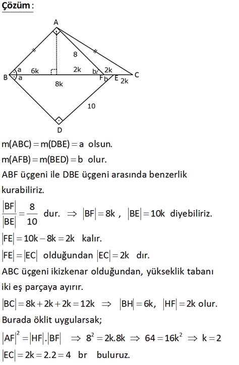 Gende Benzerlik Zor Sorular Matematik