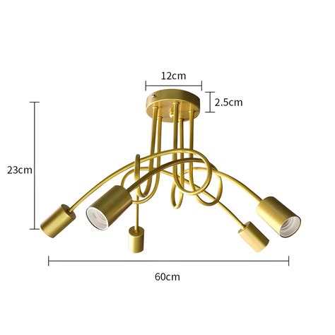 lustre plafonnier moderne 5 lumières e27 luminaire plafonnier