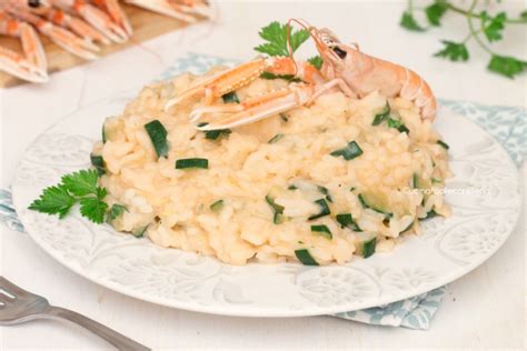 Risotto Alla Crema Di Scampi E Zucchine Primo Cremoso E Gustoso