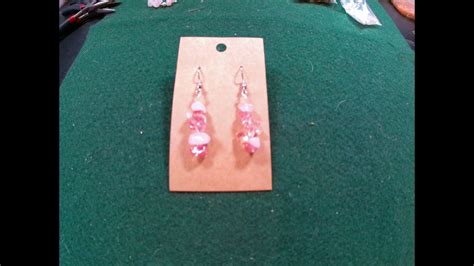 Pink Crystal Dangle Earrings Youtube