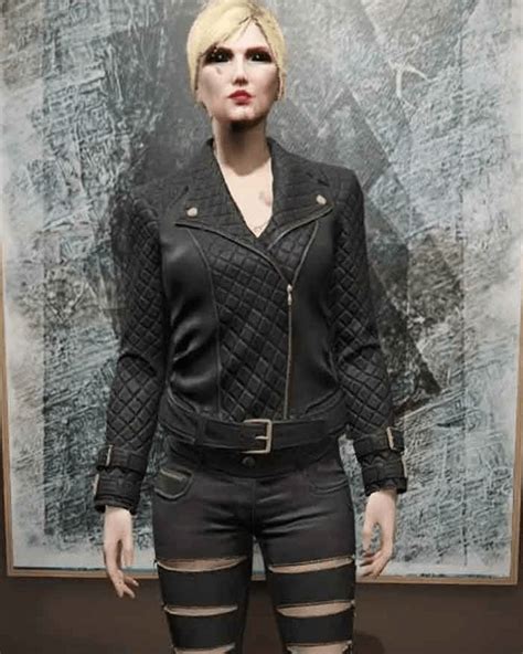 GTA 6 Female Protagonist Black Leather Jacket - Panther Jackets