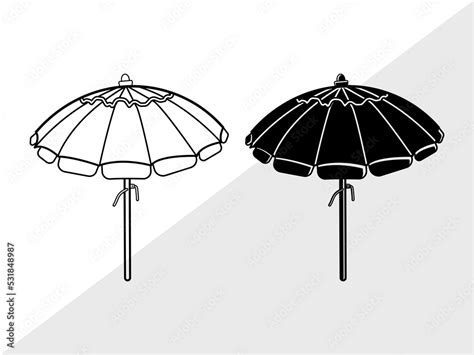 Beach Umbrella Svg Umbrella Svg Beach Svg Summer Svg Beach Umbrella