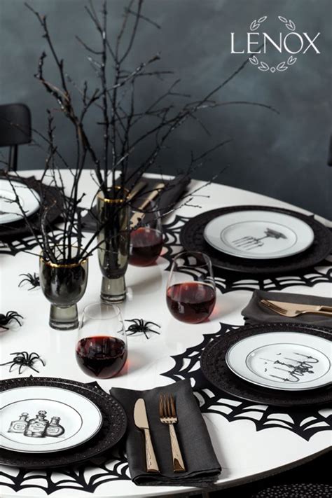 How To Set A Halloween Table With Lenox Chelse Muse Fleur Matte Black Dinnerware