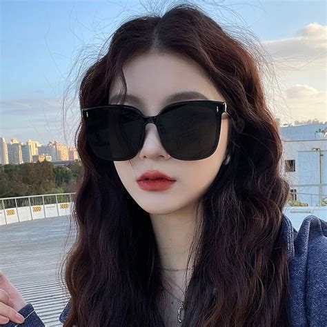 Gm Sunglasses High End Polarized Female 2022 Anti Ultraviolet Driving Big Face Slimmer Look