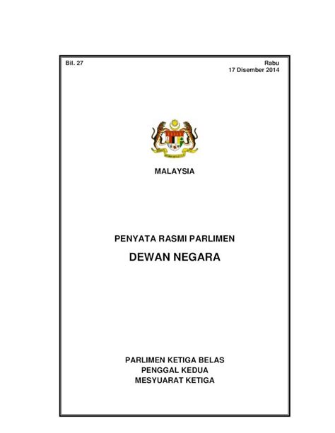 Pdf Penyata Rasmi Parlimen Oleh Cawangan Penyata Rasmi Parlimen