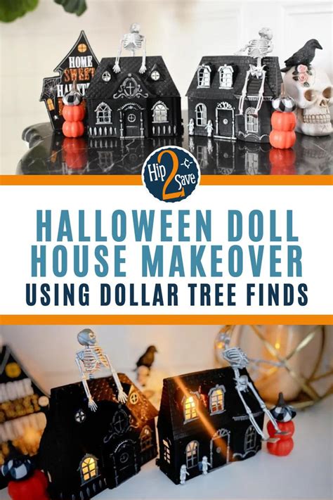 You Have To See This Diy Dollar Tree Halloween Doll House Makeover In