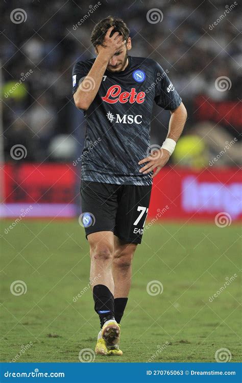 Serie Italiana Uma Liga Entre Lazio Vs Napoli Foto De Stock Editorial