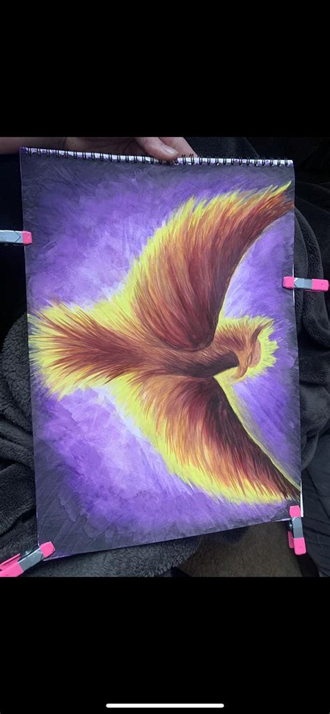 Phoenix, me, watercolor, 2022 : r/Art