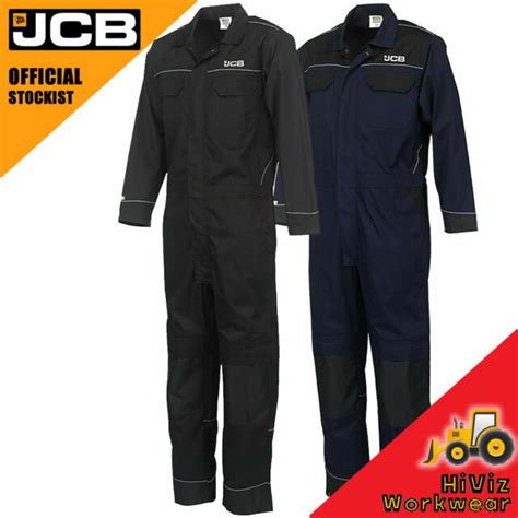 Jcb Trade Coveralls Mens Heavy Duty Overalls Boilersuit Mechanics With