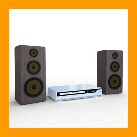 3d model of dvd player speakers