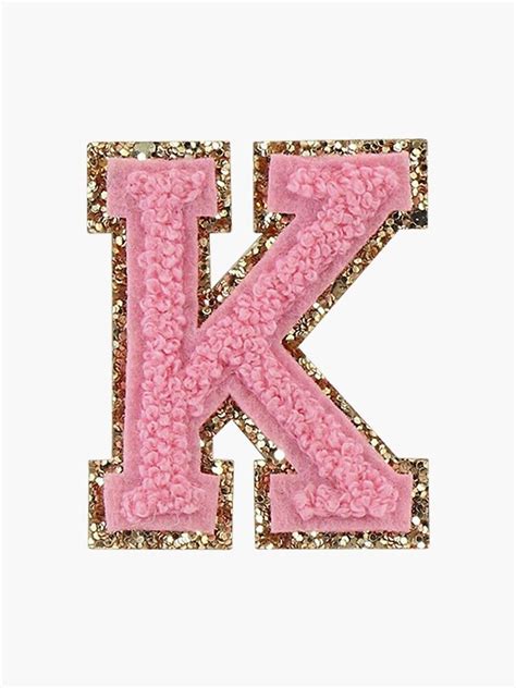 K Letter In Varsity Letter Preppy Wallpaper Aesthetic Letters