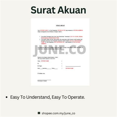 Surat Akuan Template Declaration Letter Template Word Shopee Malaysia