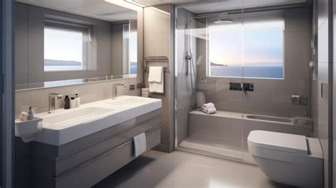 Premium Photo | Compact Bathroom on a Superyacht